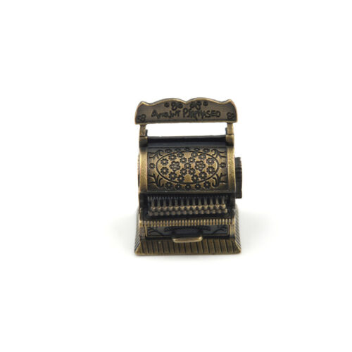 Dollhouse Miniature Accessories Vintage Metal Cash Register Furniture NdA GY-vd - Foto 1 di 7