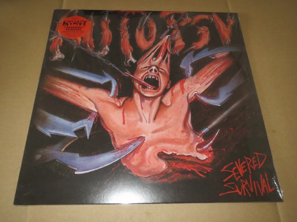 AUTOPSY -SEVERED SURVIVAL- AWESOME RARE LIMITED EDITION LP VINYL RED DEATH GRAVE - Image 2 of 4