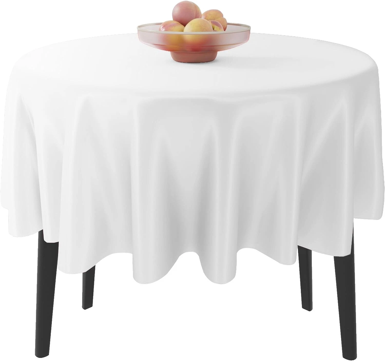 Manteles Redondo de Plástico Blanco