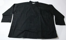 Edwards Unisex Adult's Solid Classic Chef Ten Button Coat EJ3 Black Size 5XL