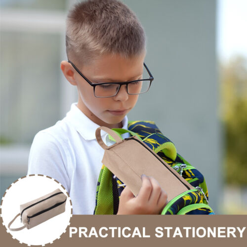 Stationery Capacity Compartment Pen Zipper Closure Pencil Case School - Picture 1 of 9
