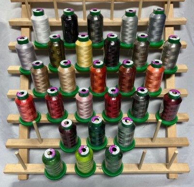 Winter Visitors Isacord Embroidery Thread Kit Tiling Scene by Dona Gelsinger 