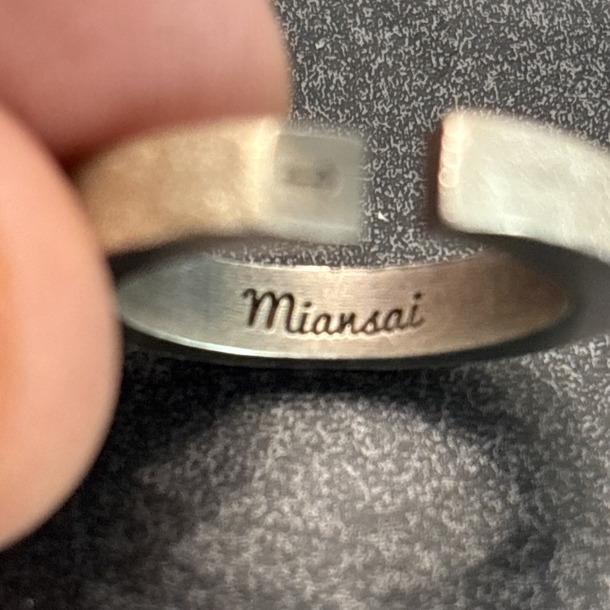 Miansai Michael Saiger Sterling Silver Ring Ipsum Brushed Finish Size 8.25 View 6