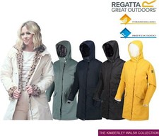 Regatta Womens Rimona Insulated Hooded Waterproof Parka Jacket Zip Coat