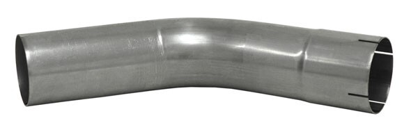 Coude d'échappement inox 89mm 45 degrés avec emmanchement mâle-femelle pour finition haut de gamme
