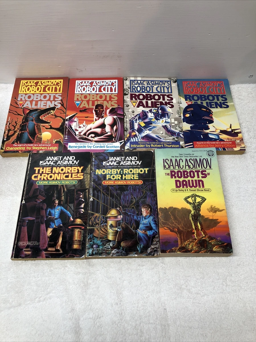Lot of 7 Isaac Asimov ROBOT CITY Ace Paperbacks 1, 2, 3, &amp; 4 Plus 3  More Robots | eBay