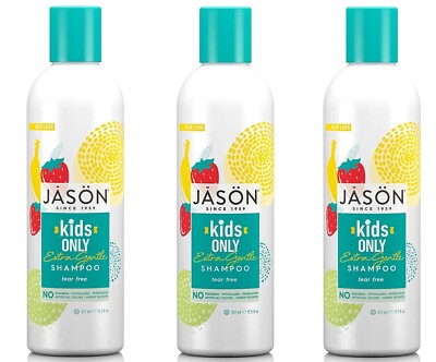 JASON Kids Only! Extra Gentle Shampoo, 17.5 Ounce Bottles (Pack of 3)