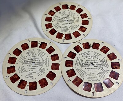 Walt Disney  Reel View Master set of 3 Donald Duck,Chip &Dales ,Uncle Scrooge