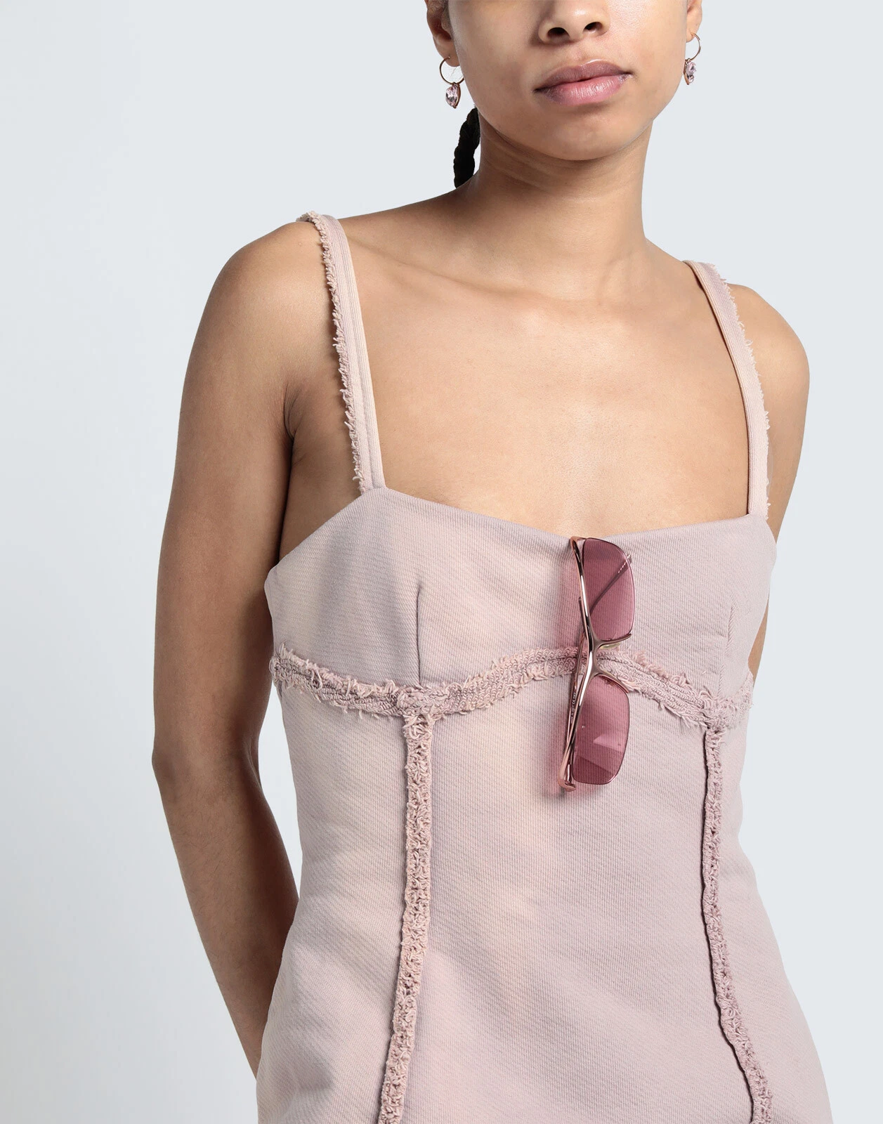 OFF WHITE Abito felpato RRP €545 BIANCO SPORCO c o VIRGIL ABLOH LAVANDERIA IT40 US4 S sbiancato