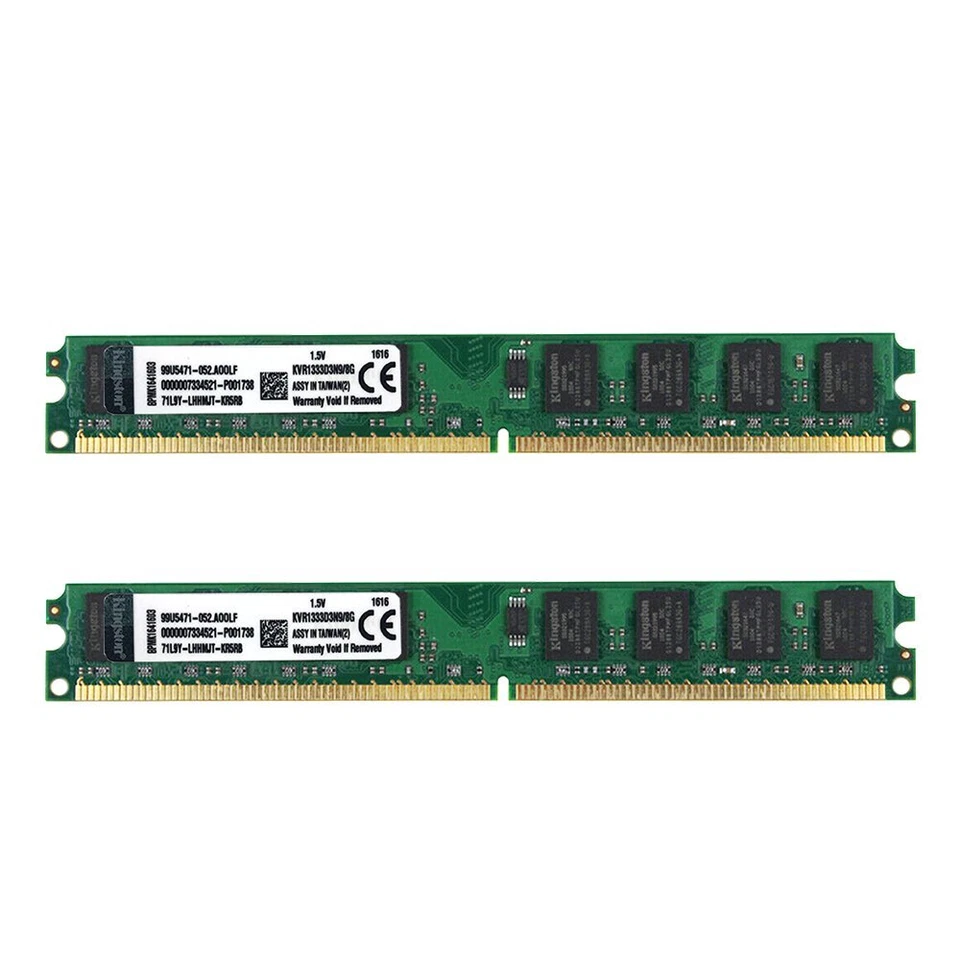 Kingston 16GB 2x 8GB DDR3 1333MHz KVR1333D3N9/8G PC3-10600U DIMM Desktop Memory - Image 3 of 4