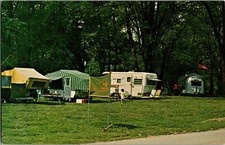 Camping Trailers Riverside Camping Beech Bend Park Bowling Green KY Postcard G51