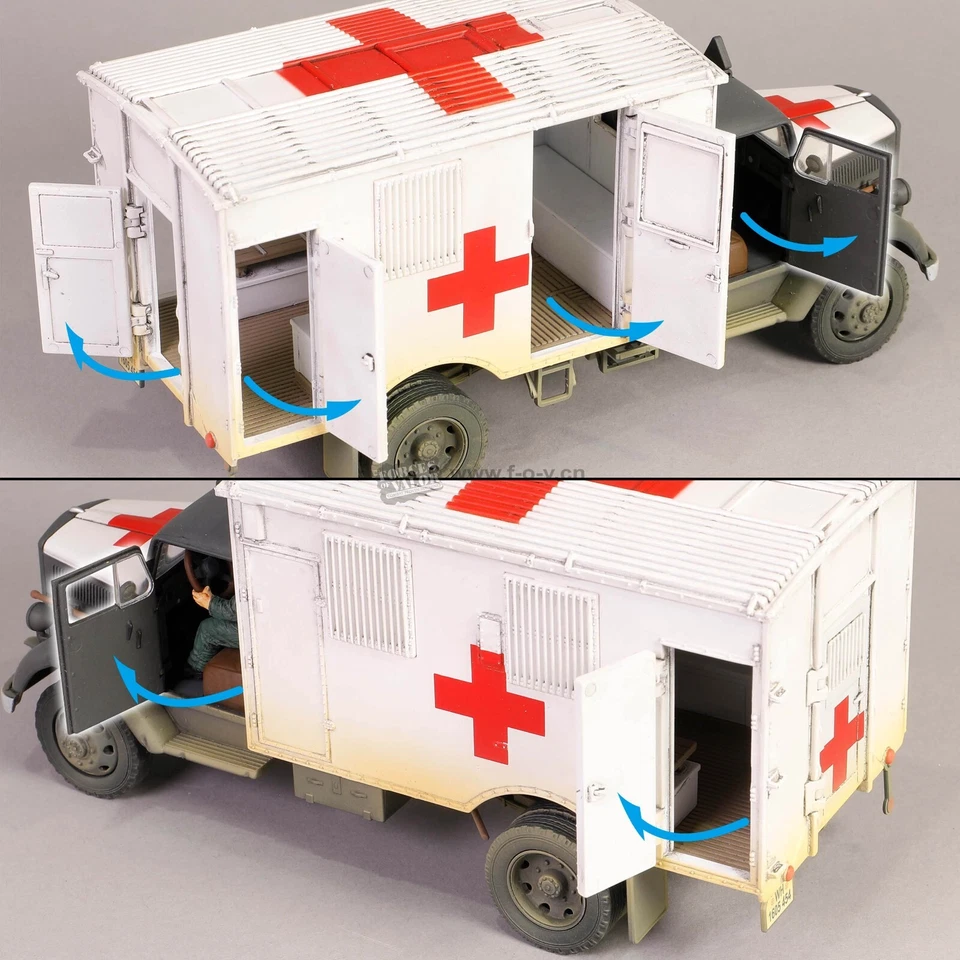 FOV Forces Of Valor 801101A 1/32 GERMAN Opel BLITZ  4x4 AMBULANCE Diecast Model - Image 2 of 4