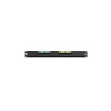 Leviton 69586-U12 Cat 6 UTP Flat 110-Style 12-Port 1RU Patch Panel Black