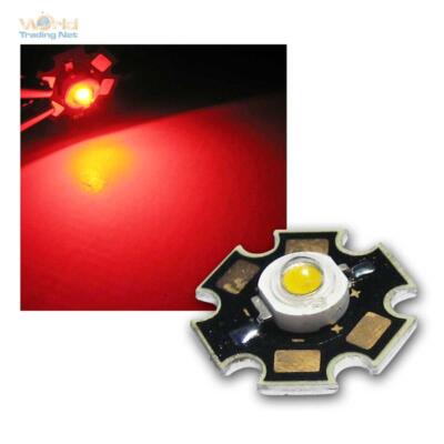 5 x Hochleistungs LED Chip 3W ROT HIGHPOWER STAR rote LEDs rouge red rojo