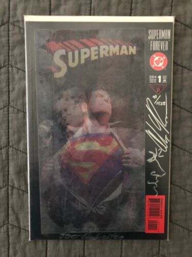 Superman Forever #1 Signed Alex Ross & Signed + Remarked Joe Rubinstein Hologram - Picture 1 of 5