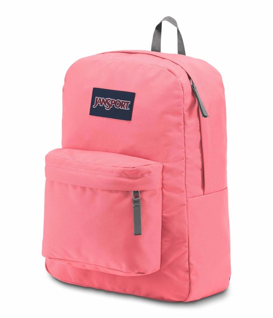 JanSport Superbreak Backpack Strawberry Pink H20 Bottle Pocket for sale