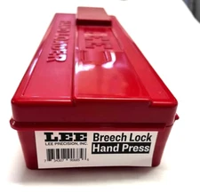 LEE 90685 BREECH LOCK HAND PRESS WITH STORAGE CASE (SHIPS  INSURED )