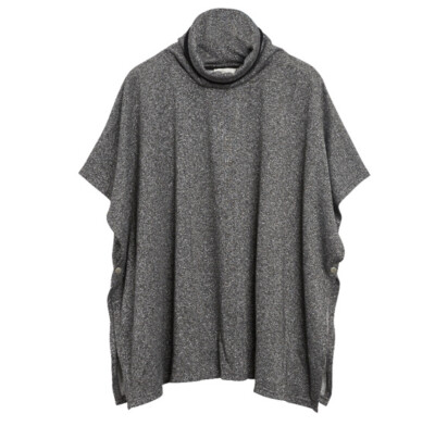 RD Style XS  London  Sparkle Knit Top Grey Silver Sweater Poncho