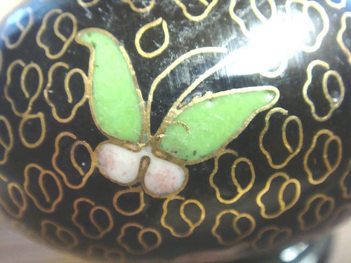 Pretty & Perfect Cloisonne Egg on Wooden Stand - Pink Floral Design - Picture 9 of 10