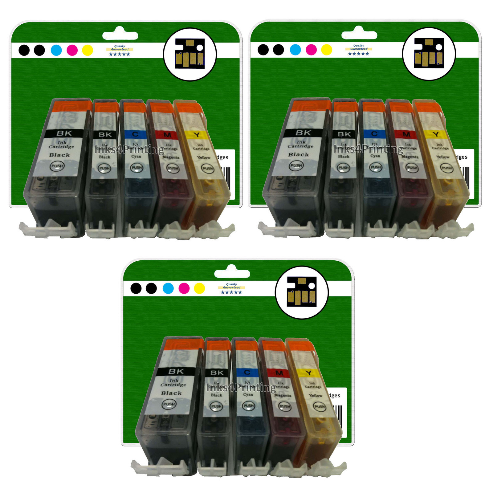 Katie's Edible Ink Cartridge Set For Canon Pixma MG5150 MG5250 MG5350 - 5 Pack (525/526)