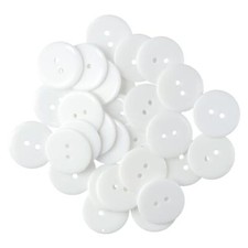 200Pcs White Resin Sewing Buttons Buttons 2 Hole Buttons Round Craft Buttons ...
