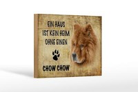 Holzschild Spruch 18X12 Cm Chow Chow Hund Geschenk Holz Deko Schild