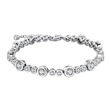 KUNSIR 925 Sterling Silver Starry Bubble Bracelet Round Bead Chain Women Gifts