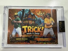 Jacob Wilson Nick Kurtz RC Dual 1/1 2025 Wild Card BOO Haunted Hits Trick MLB ⚾