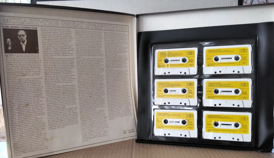 DEUTSCHE GRAMMOPHON 6 CASSETTE 3378 093 MOZART THE GREAT SYMPHONIES BOHM AUSrare - Image 4 of 4