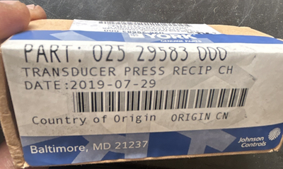 #ad YORK Pressure Transducer 0 200 PSIS Analog Ratiometric DC 025 29583 000 $309.09