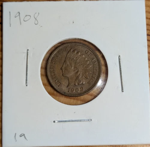 1908 Indian Head Cent, XF-AU