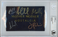 Mother Mother ENTIRE BAND SIGNED Nostalgia Album Art Card BAS Beckett COA Auto