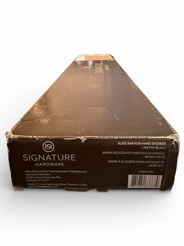 SIGNATURE HARDWARE Slide Bar For Hand Shower Matte Black. - Picture 4 of 5