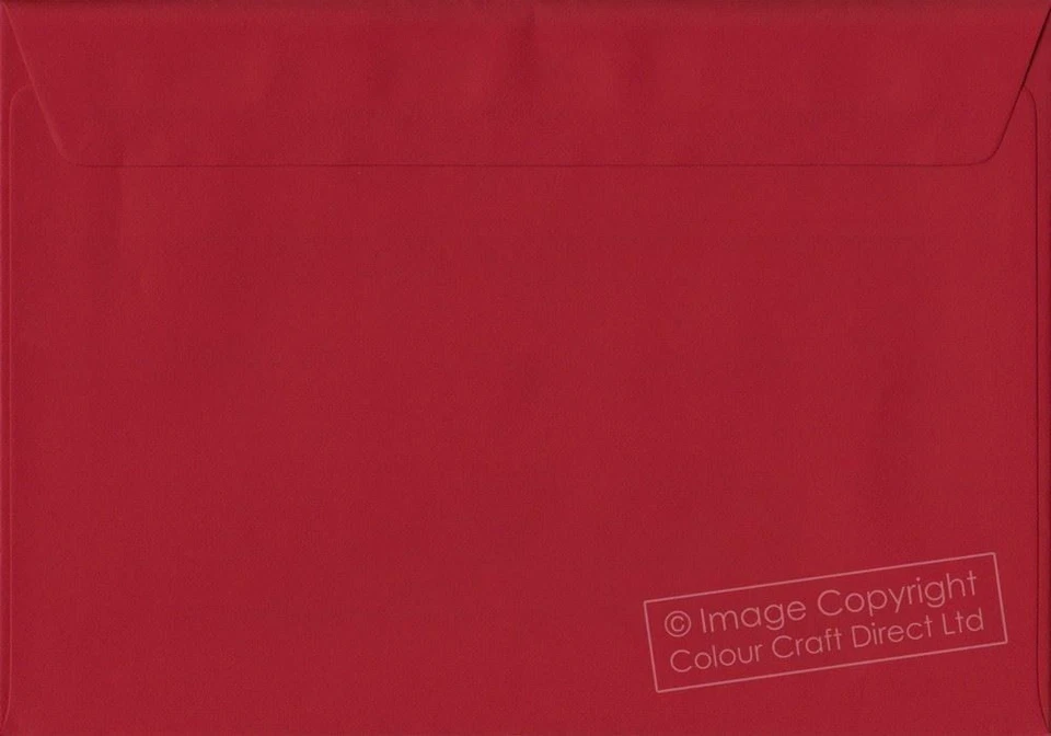 COLOUR CRAFT DIRECT Scarlet Red C5 Envelopes - 162 mm x 229 mm 100gsm Self Seal A5 Colour Envelope