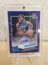 2023-24 Panini Donruss Optic Rated Rookie Auto Leonard Miller #286 Purple Prizm