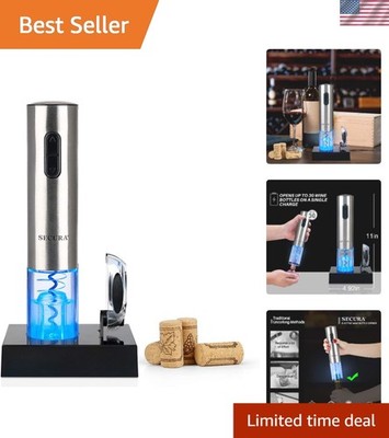Elegant Electric Corkscrew Wine Opener with LED Indicator - Gift or Home Use