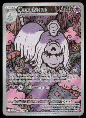 Houndstone 145/132 Illustration Rare Mega Evolution Pokemon Holo Near Mint