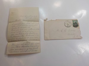 Antique Letter 1887 West Campton New Hampshire Webster Cover Cancel Stamp VTG