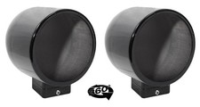 2 Rockville MAC80B 7.7" 360  Swivel Black Aluminum Surface Mount Speaker Pods
