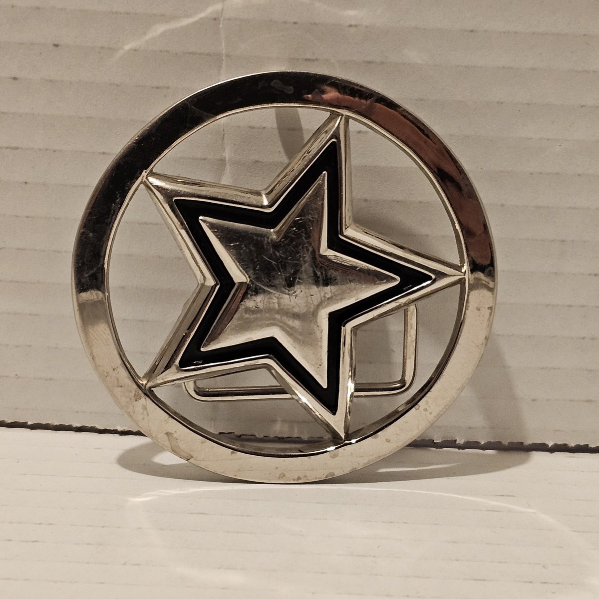 Vintage Brass riem gesp met kronen rond de Britse vlag oude