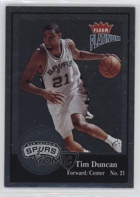 2003-04 Fleer Platinum Platinum Finish 37/100 Tim Duncan #127 HOF 09is