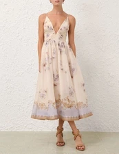 Zimmermann Hypnotic Floral  Midi Dress Au1