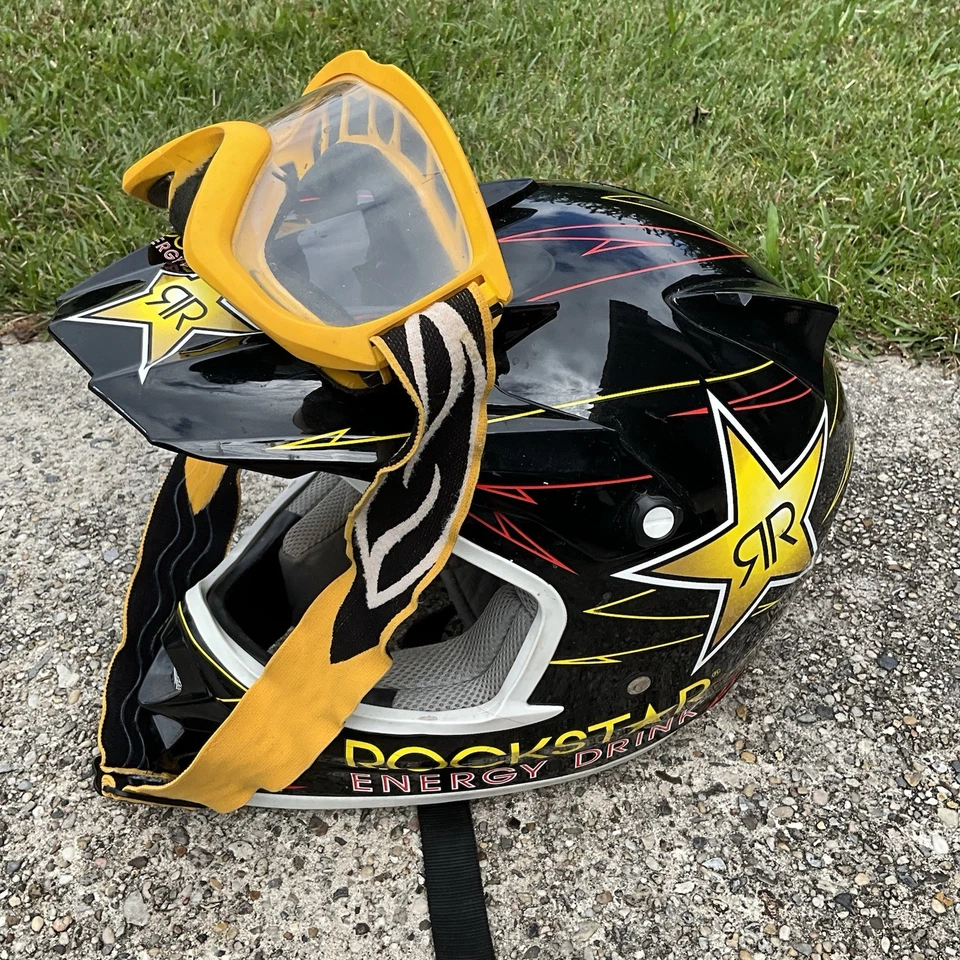 Casco de motocross Answer Rockstar Energy Drink con gafas TX-22 mayo 2008 talla M Foto 2 de 4