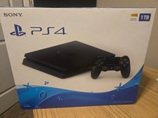 BOX ONLY Sony PlayStation 4 PS4 Slim 1TB CUH-2015B Jet Black Console Retail
