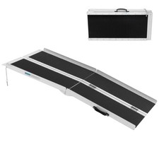 600lb Aluminum Briefcase Ramp 5' Non-Slip Mobility Scooter Wheelchair Threshold