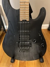 ESP LTD SN-1000 FR Solid Body Electric Guitar Swamp Ash Black Blast Finish Mint!