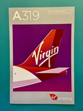 2016 VIRGIN AMERICA AIRLINES SAFETY CARD--AIRBUS 319