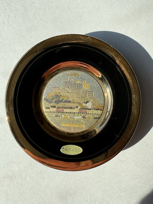 Vintage Jersey Mont Orgueil The Art Of Chokin 24kt Gold 4'' Miniatur Teller Japan