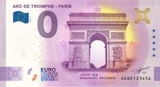 Billet Souvenir 2026 France Arc de Triomphe Paris