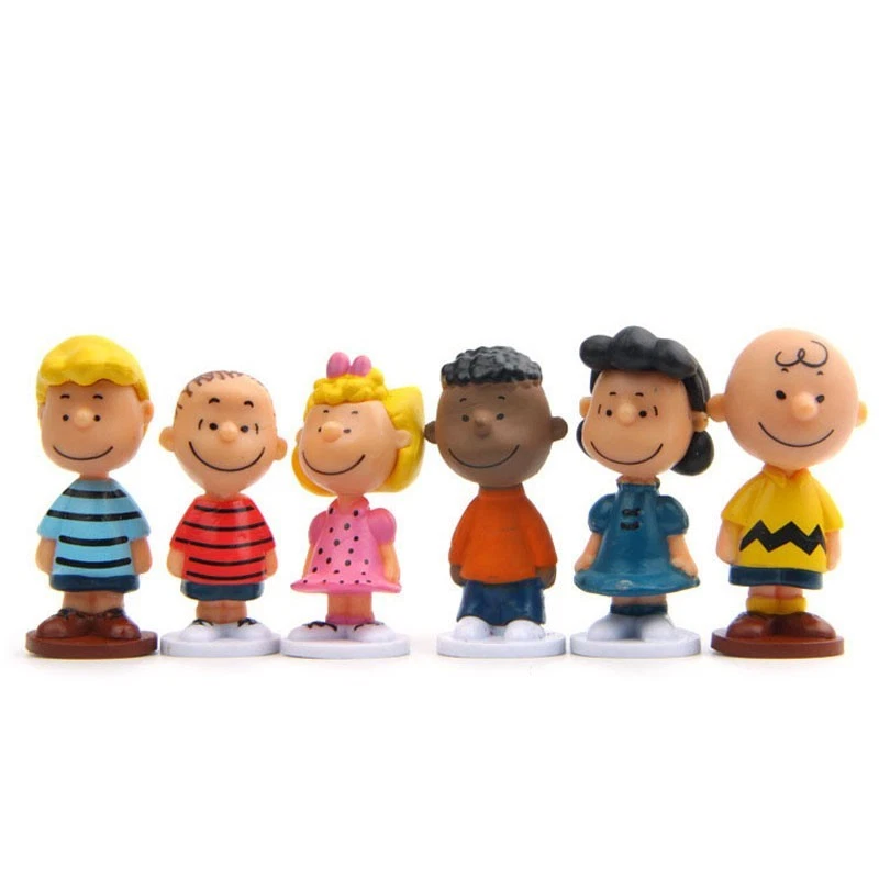 12pcs Japan Anime Peanuts Snoopy Charlie Sally Woodstock Mini Figure Model Toys# - Image 4 of 4